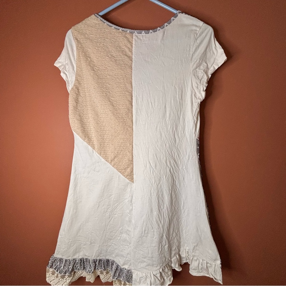 Boho Patchwork Dress With Geometric Patterns - image 7